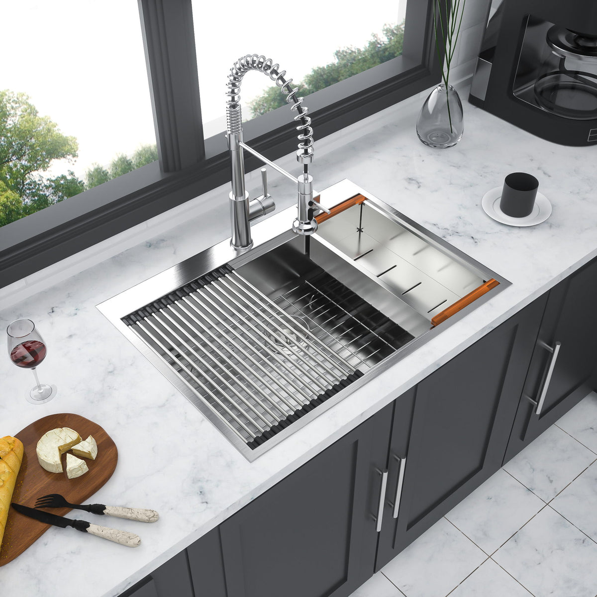 Drop In Kitchen Sink Stainless Steel 16 Gauge