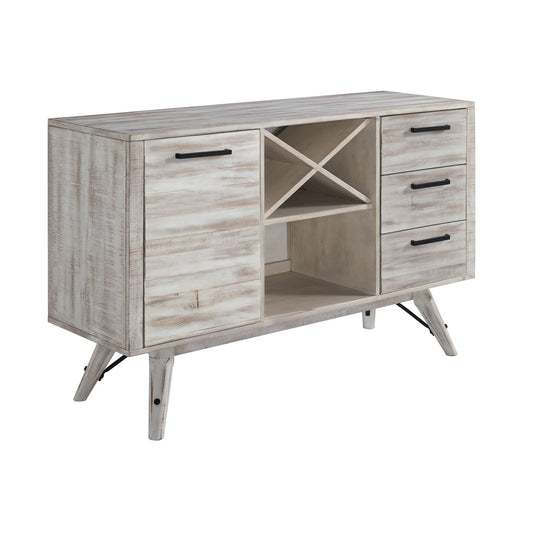 Modern Rustic - Server - Weathered White