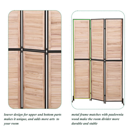 Rustic 3 Panel Room Dividers And Folding Privacy Screen