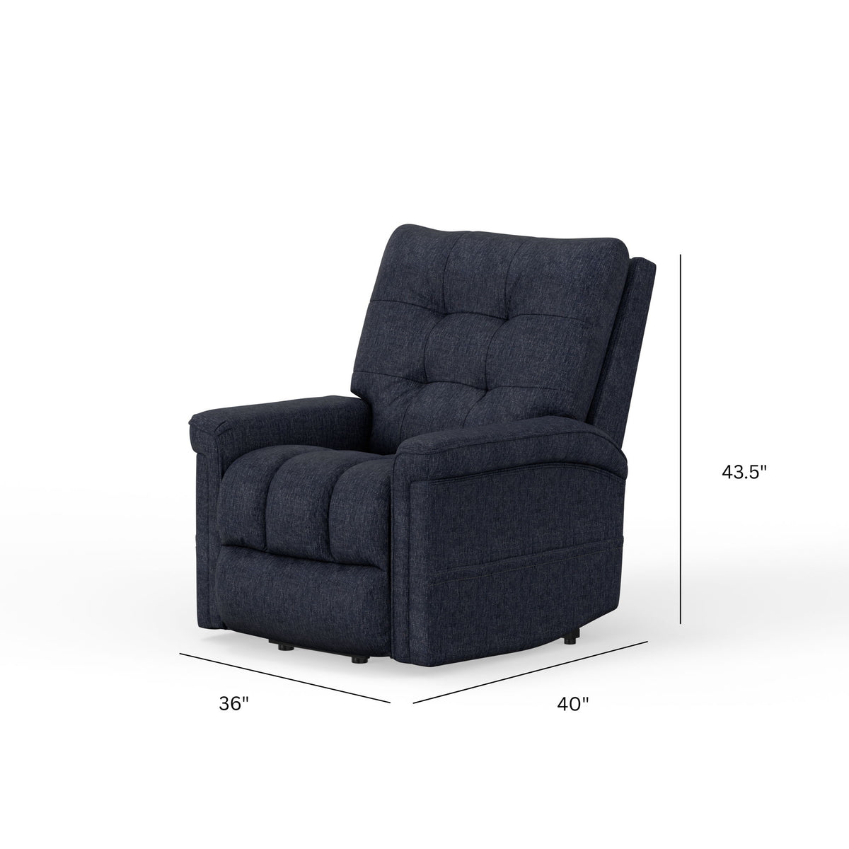 Velour - Power Lift Chair - Blue