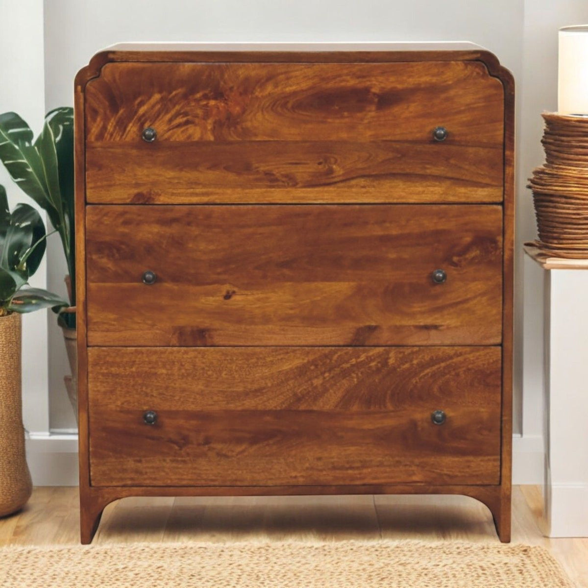 Newton - 3 Drawer Chest - Brown