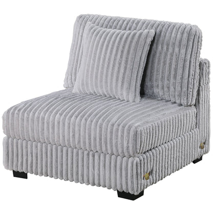 Armless Chair With Pillow, Living Room Furniture