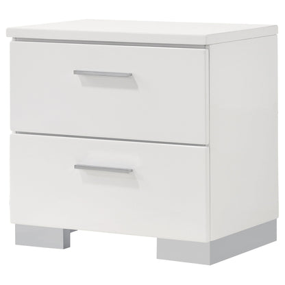 Dulcey - 2 Drawer Nightstand - Gloss White