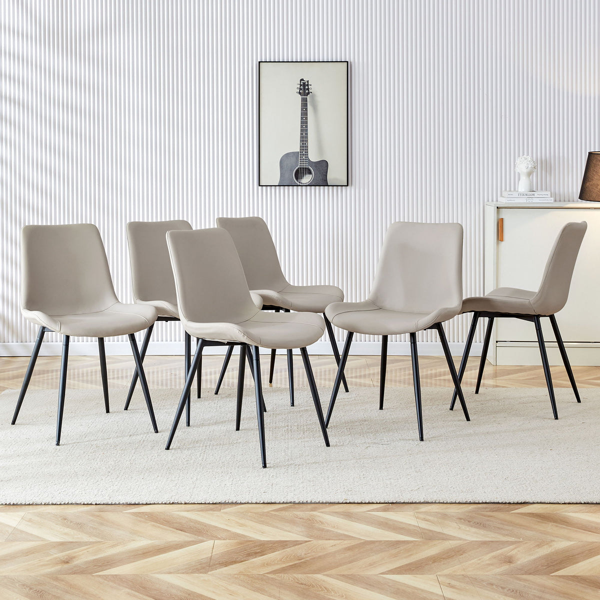Modern Medieval Style Restaurant Cushioned Chairs With Suede Backrests