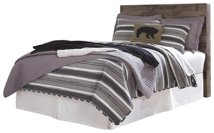 Derekson - Full Panel Headboard with Bolt on Bed Frame - Multi Gray
