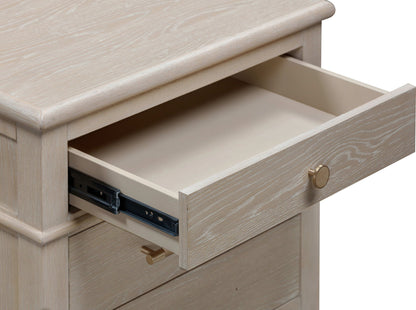 Camden - Three Drawer Oak Wood Nightstand - Chai