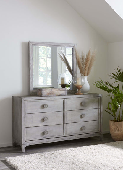 Boho Chic - Plain Mirror - Washed White