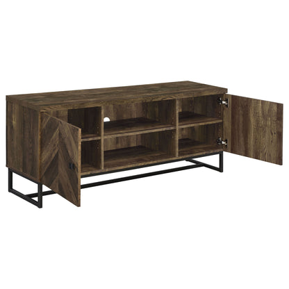 Chase - 2 Door Console With Herringbone Design - Oak