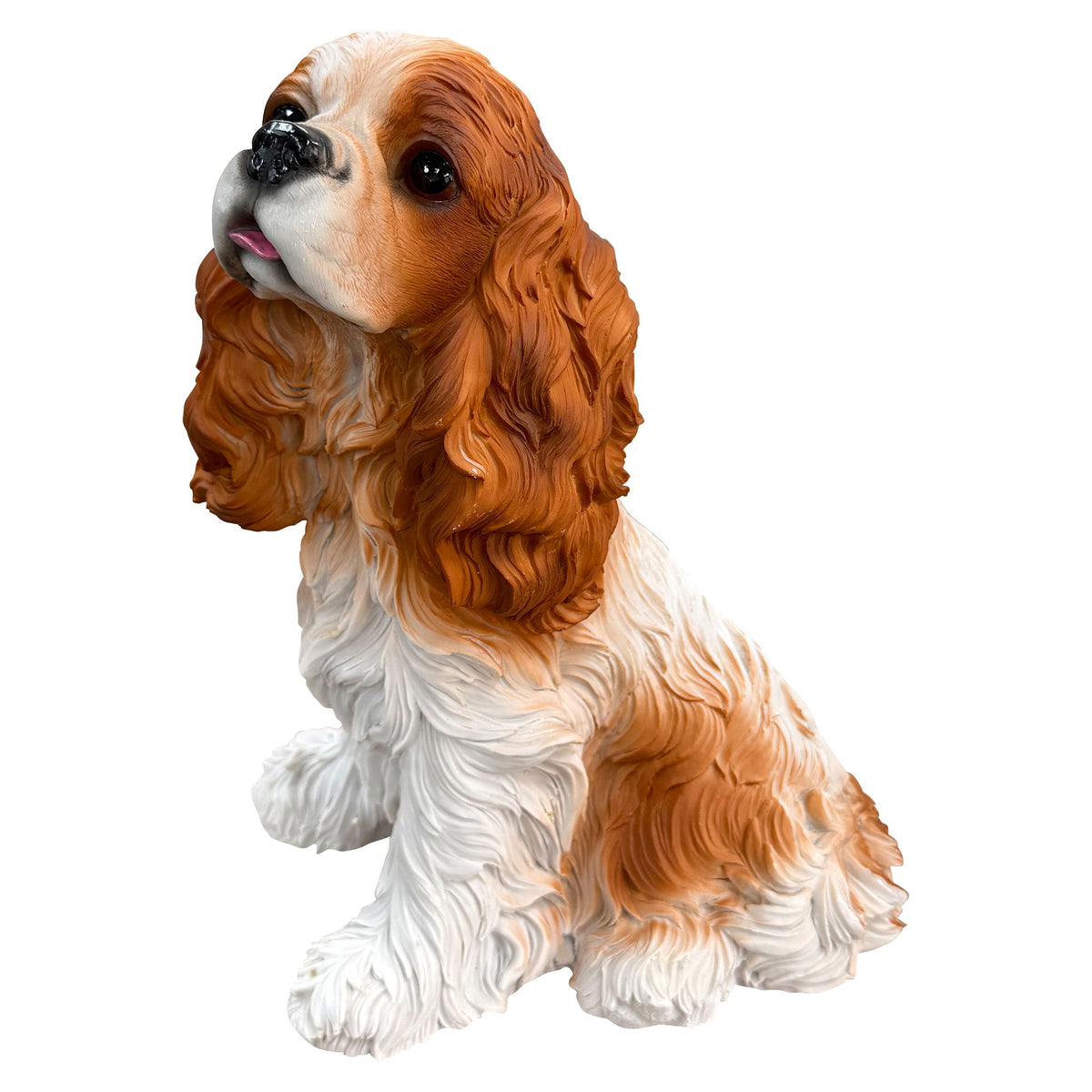 Charlie The Beagle Garden Statue, Outdoor Ornament - Brown / Antique White
