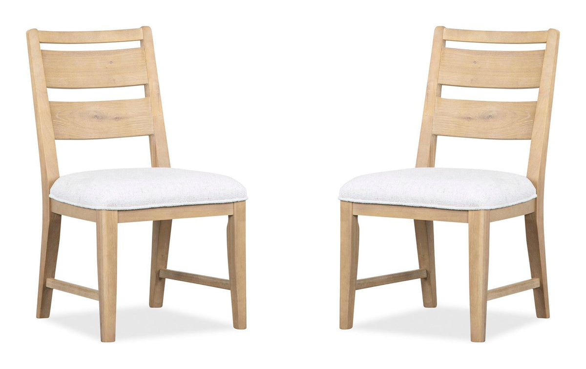 Somerset - Dining Side Chair With Upholstered Seat (Set of 2) - Butternut and Omari Natural