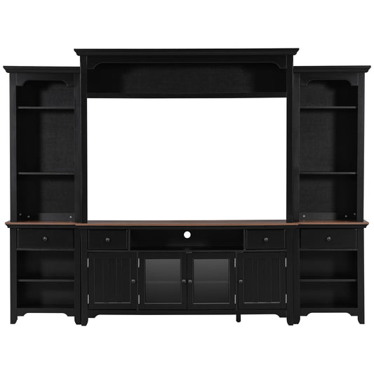 Extra Large TV Stand, Entertainment Center With Storage Cabinets
