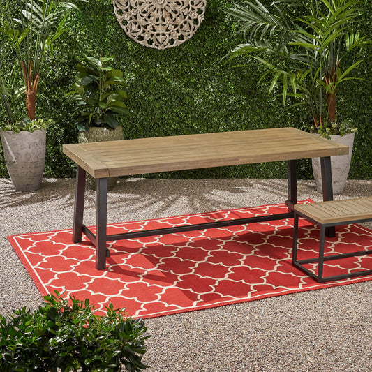 Outdoor Dining Table - Gray / Rustic Metal