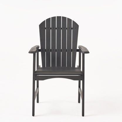 Outdoor Weather Resistant Acacia Wood Adirondack Dining Chairs (Set of 2)
