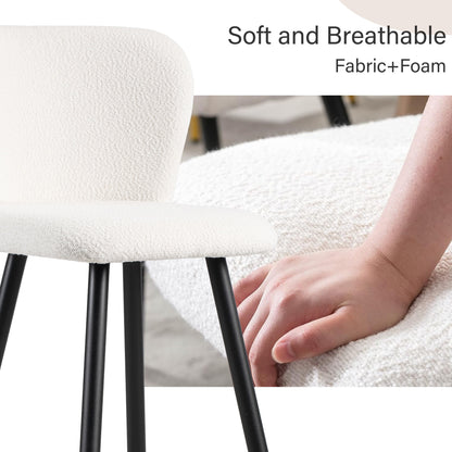 Modern Style Barstool, Tipped Ends, Suitable For Various Decoration Styles - White