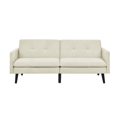 Easy Convert Futon Sofa With Tufted Back And Seat
