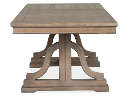 Paxton Place - Extendable Trestle Dining Table Set
