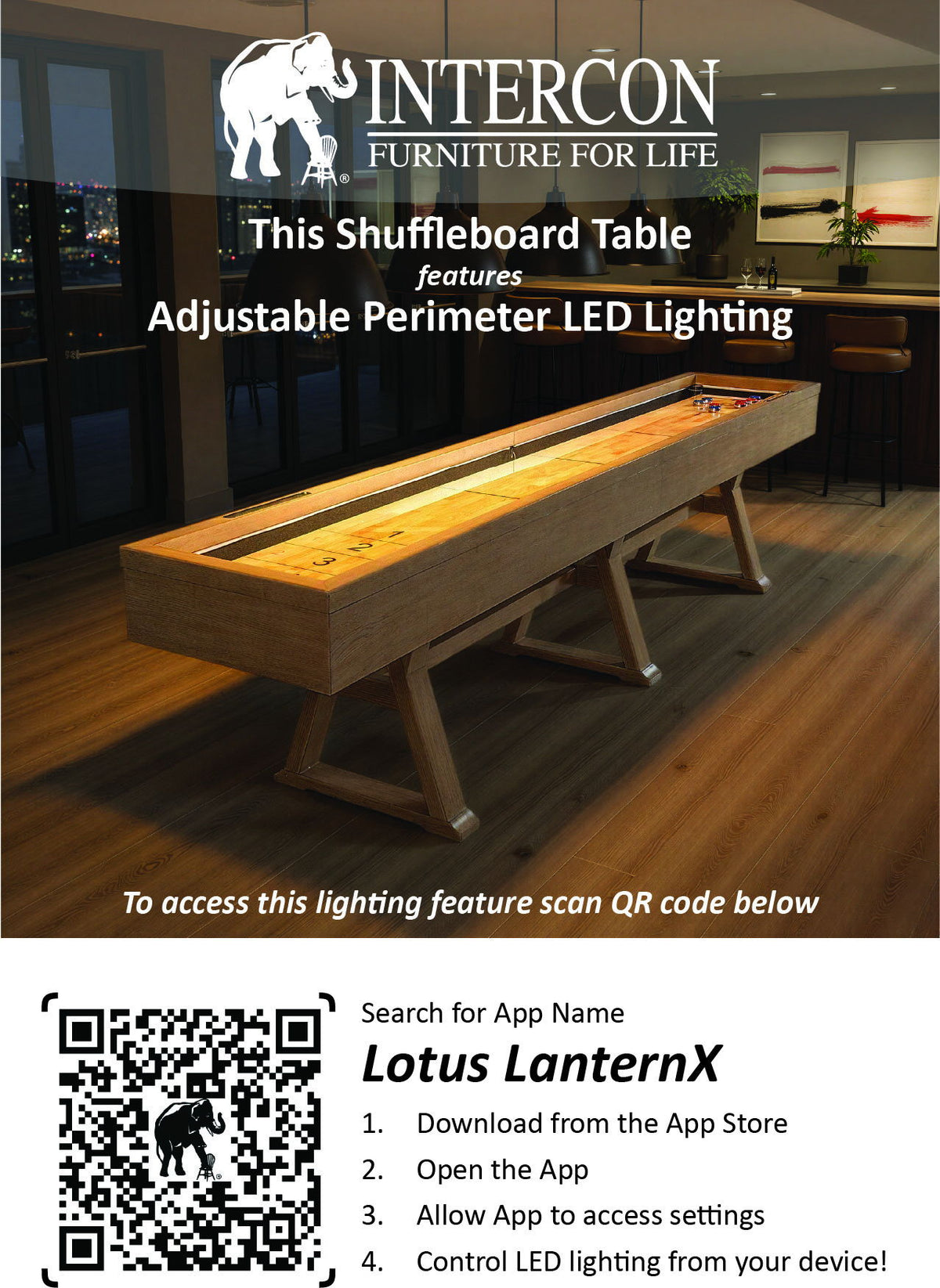 12' Shuffleboard Table - Natural / Whiskey