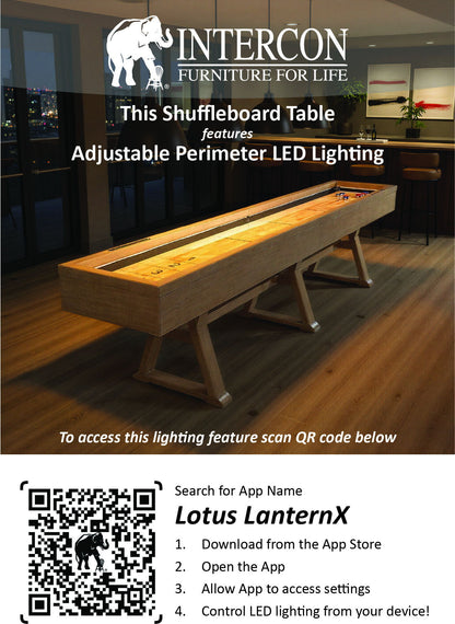 12' Shuffleboard Table - Natural / Whiskey