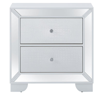 Contemporary Nightstand - Silver Champagne - Particle Board