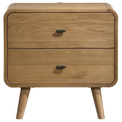 Winston - 2 Drawer Nightstand - Ash Brown