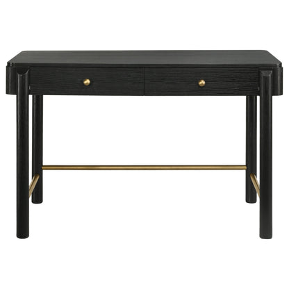 Anser - 2 Drawer Vanity Desk Makeup Table Rounded Design - Black