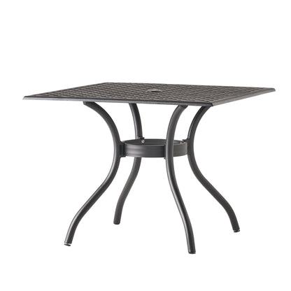 Arch Mesh Dining Table With Lightweight Frame - Black