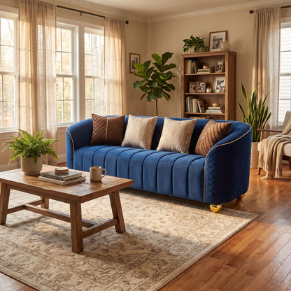 Sofa With Metallic Accents