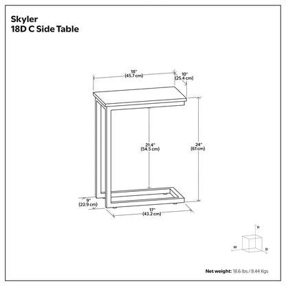 Skyler - C Side Table Handcrafted