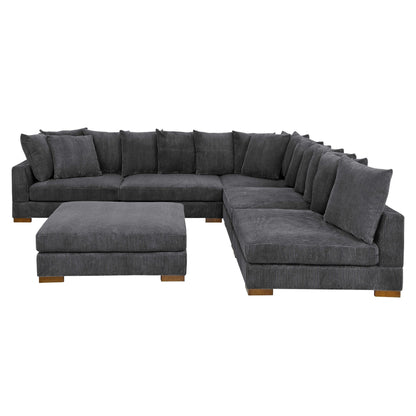 Large Seating Modular Sleeper Sectional - Dark Gray