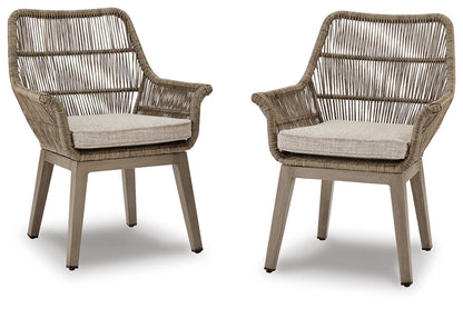 Beach Front - Arm Chair With Cushion (Set of 2) - Beige