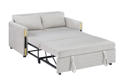Percy - Teddy Sleeper Loveseat With Dual-Pull Sleeper Design