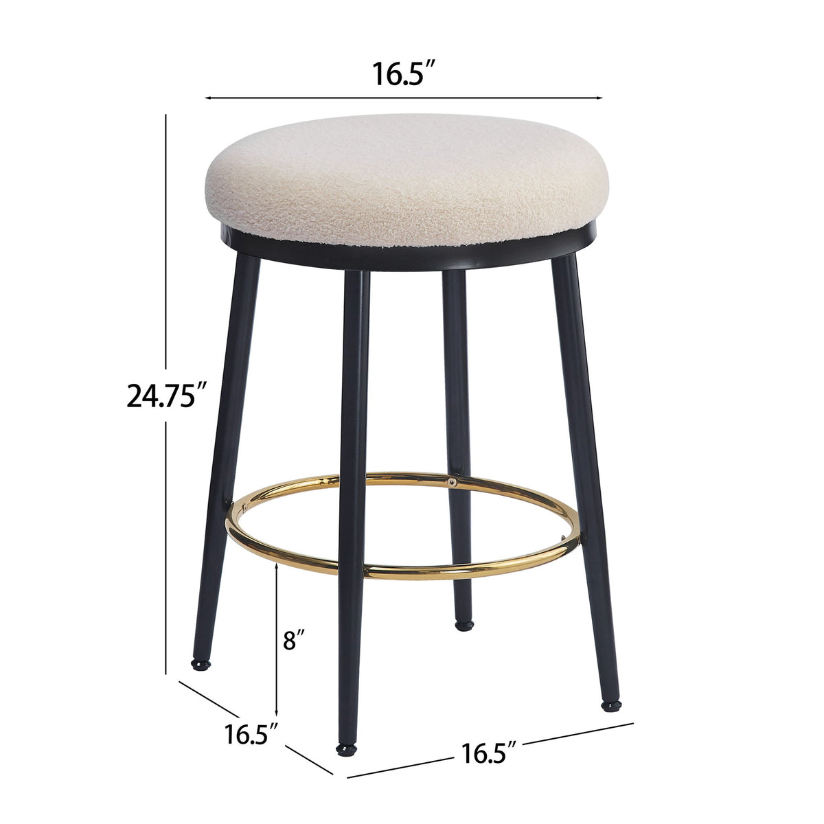 Stylish Design Counter Stools (Set of 2)