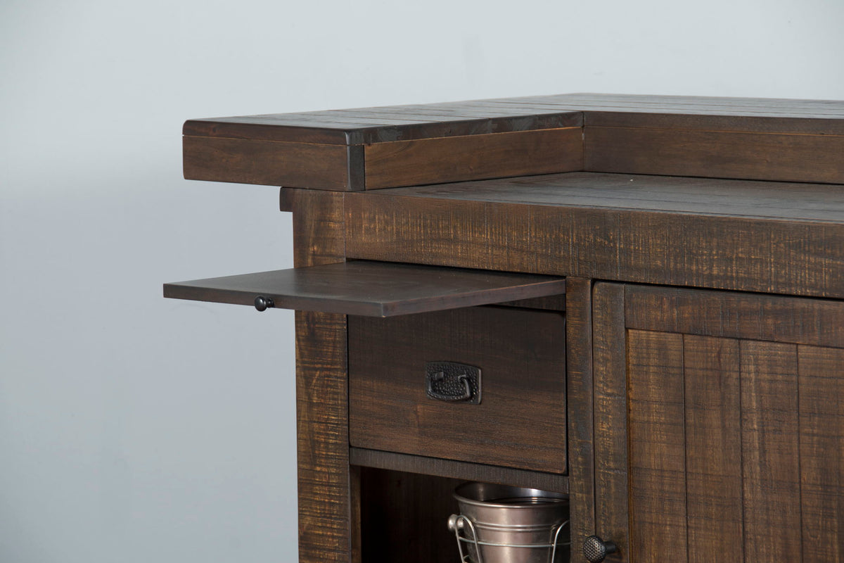 Homestead - Traditional Wood Home Bar - Tobacco Leaf