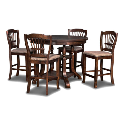 Bixby - Counter Table & 4 Chairs - Espresso