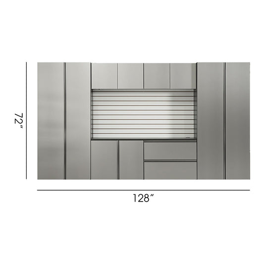 Nova Series - Garage Cabinet Set A With Soft Closing Doors - Dark Gray