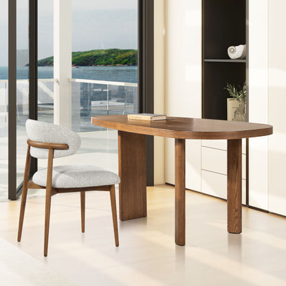 Locke - Modern Upholstered Dining Chair With Frame - Gray
