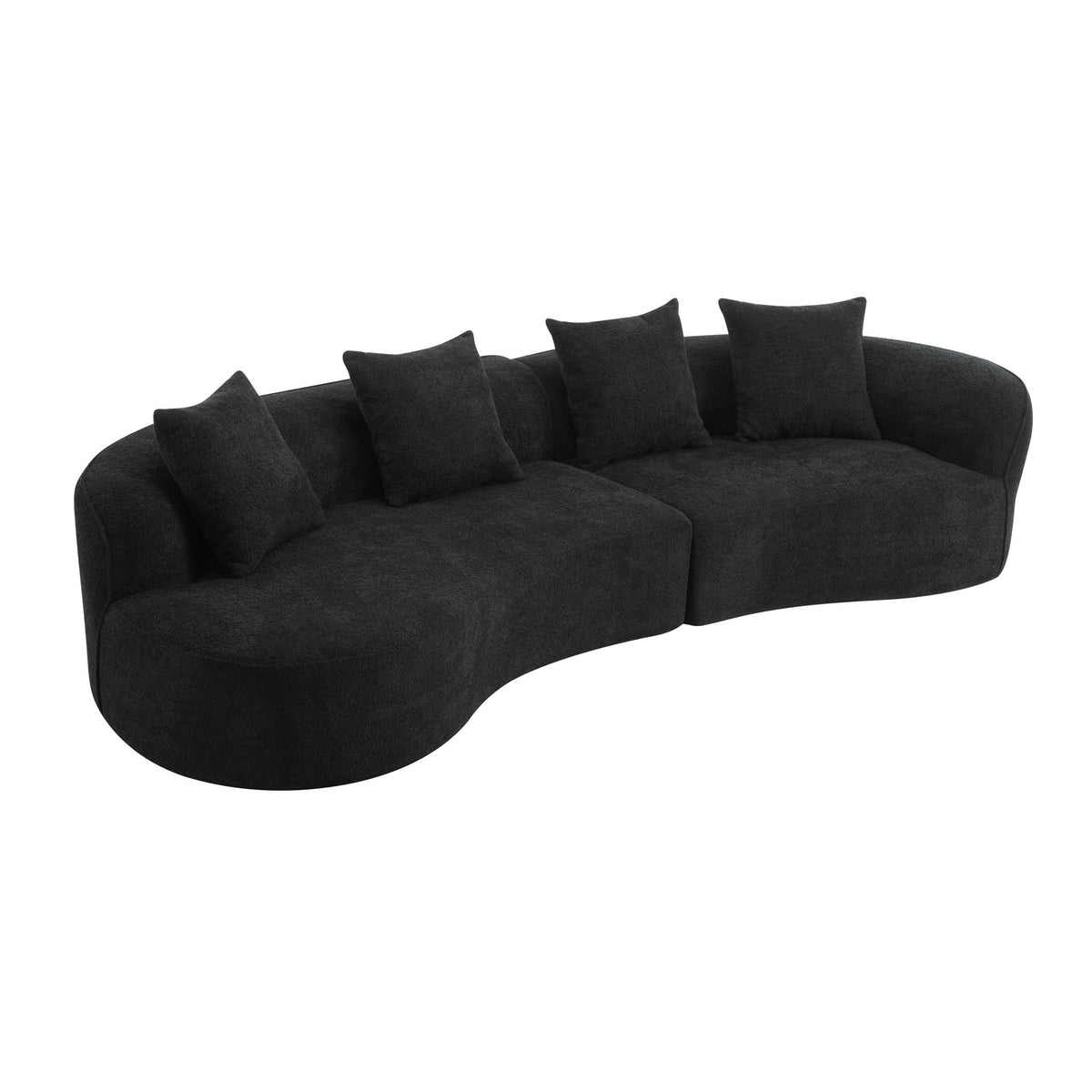 Elegant Curved Sectional Sofa With Full Foam Comfort