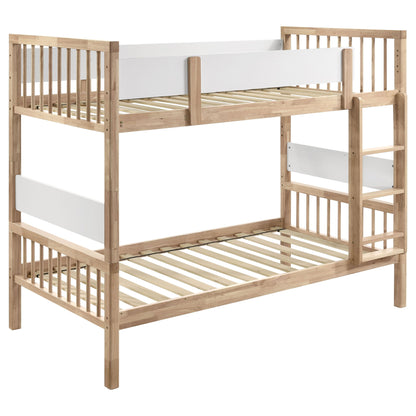 Ponderosa - Twin Over Twin Bunk Bed With Accents - Natural