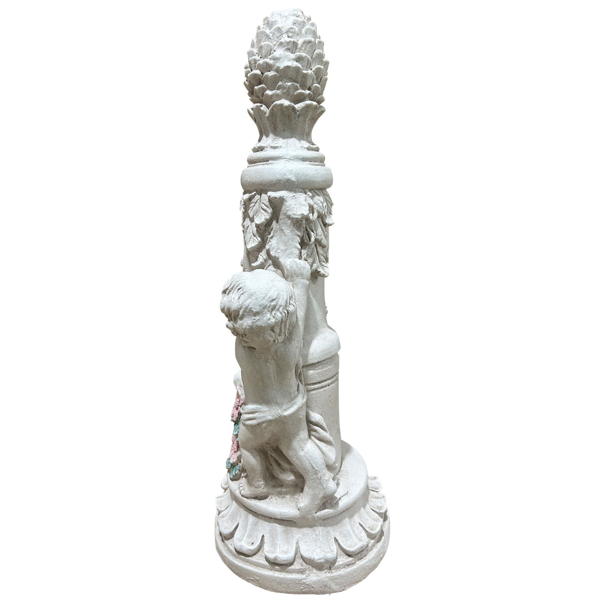Children Garden Climbing Statues - Antique Gray White