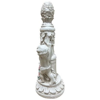 Children Garden Climbing Statues - Antique Gray White