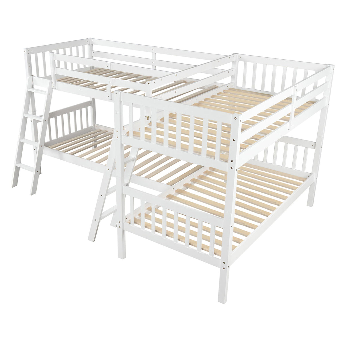 L Shaped Bunk Bed With Ladder