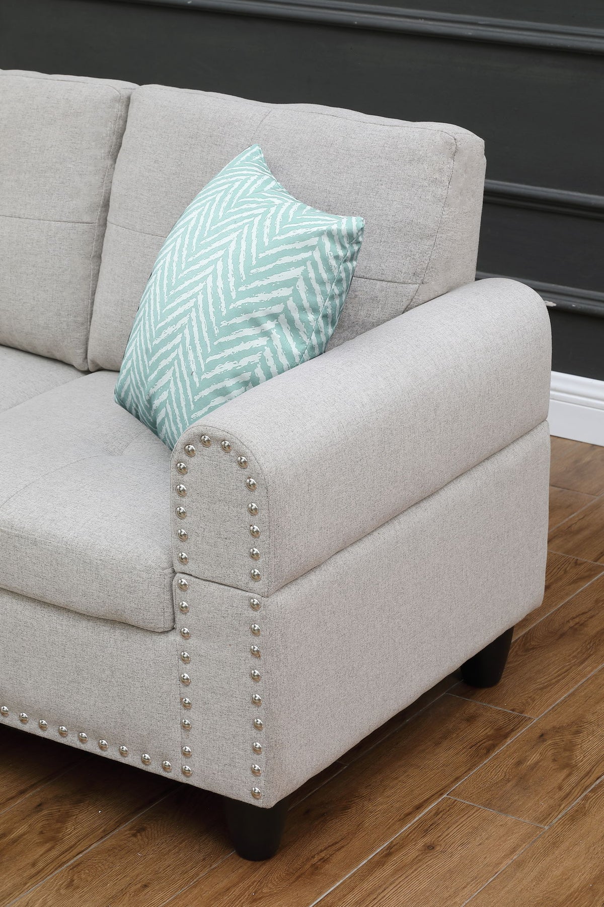 Alger - Left Hand Facing Sofa & Chaise With Ottoman