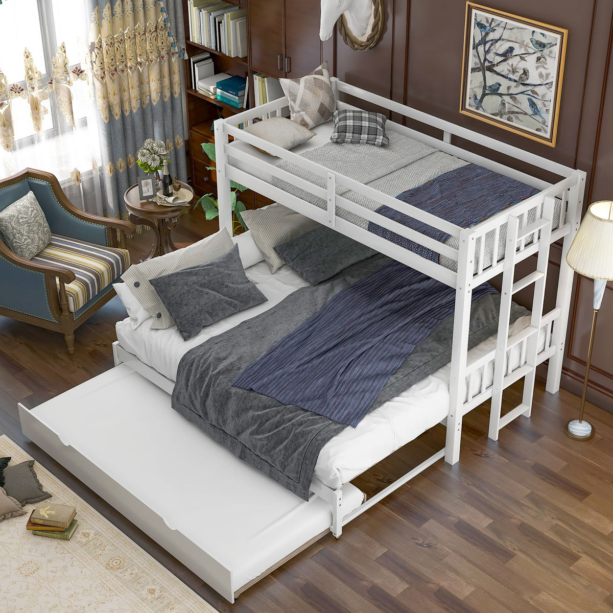 Smooth Mobility Bunk Bed With Trundle