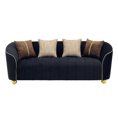 Sofa With Metallic Accents
