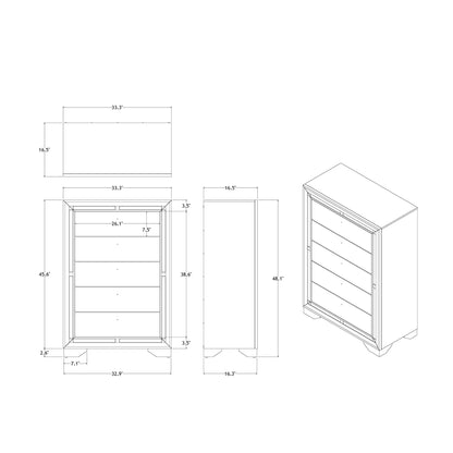 Chloe - Chest - Silver / Gray