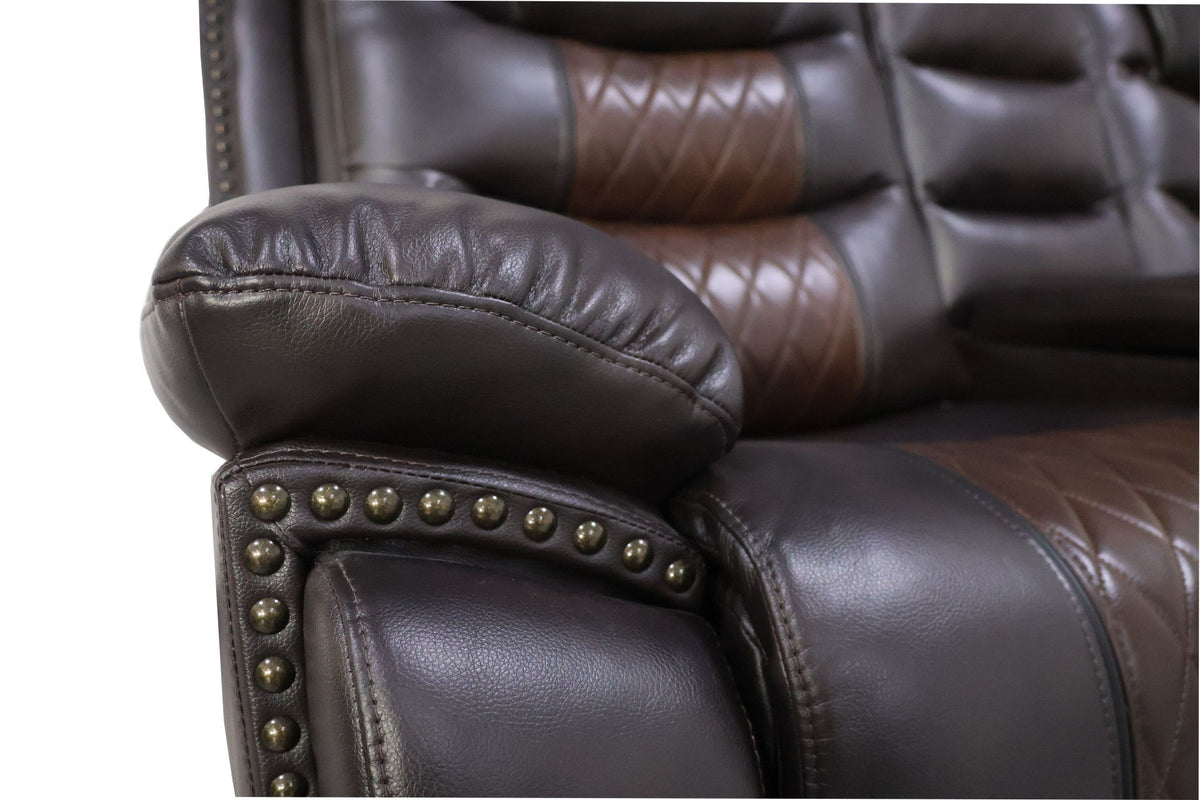 Nikko - Console Loveseat With Dual Recliners