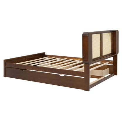 Headboard Bed With 2 Drawers And Trundle