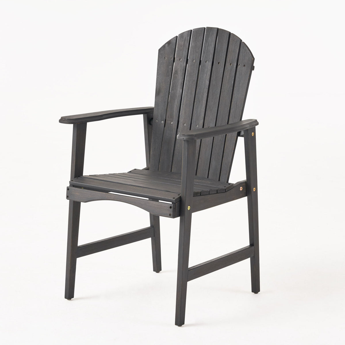 Outdoor Weather Resistant Acacia Wood Adirondack Dining Chairs (Set of 2)