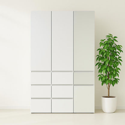 Elise - Modular Closet System With Mirror - White - Wood