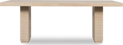 Magnolia - Double Pedestal Wooden Dining Table - Daffodil